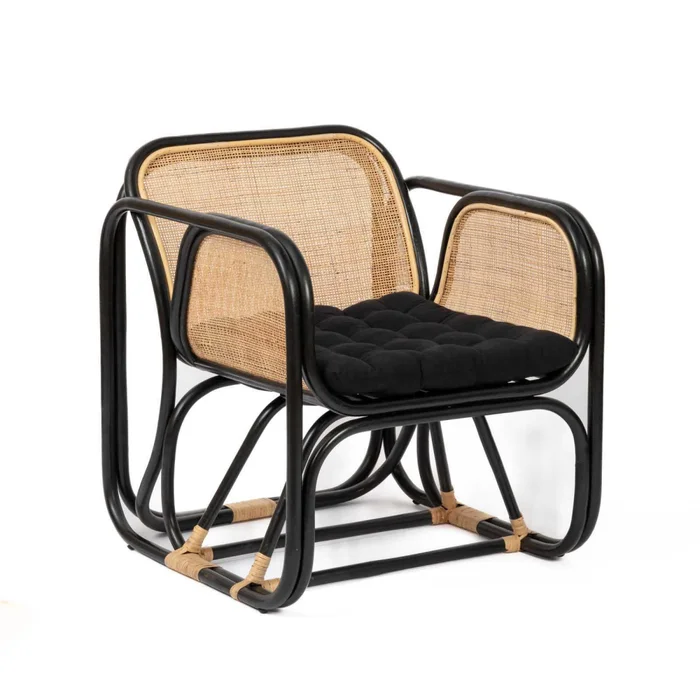 Butaca Rattan Negro Manao en Negro - Sillones y sofás, Uruguay | Divino, vista 2