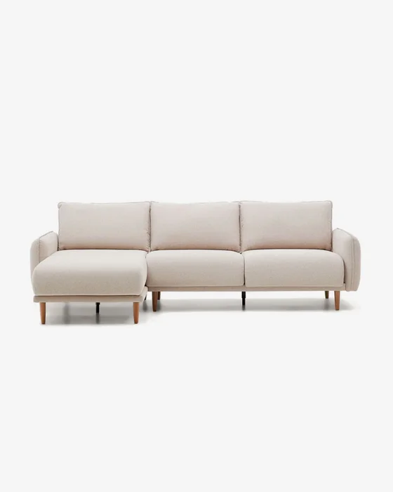 Sofá Carlota 3 plazas con chaise longue derecho/izquierdo beige 262 cm en Beige - Sillones y sofás, Uruguay | Kavehome, vista 7