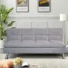 Sofá Cama Tapizado En Microfibra Patas De Metal en Gris – Marrón – Rojo - Sillones y sofás, Uruguay | Soy Hogar, vista 3 de 4