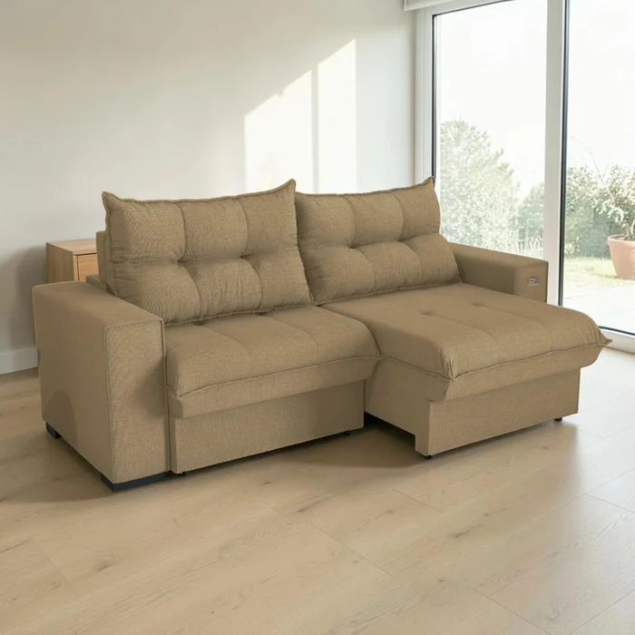 Sofa Dorian 236CM - Retractil/Reclinable en Beige - Sillones y sofás, Uruguay | Balton, vista 13