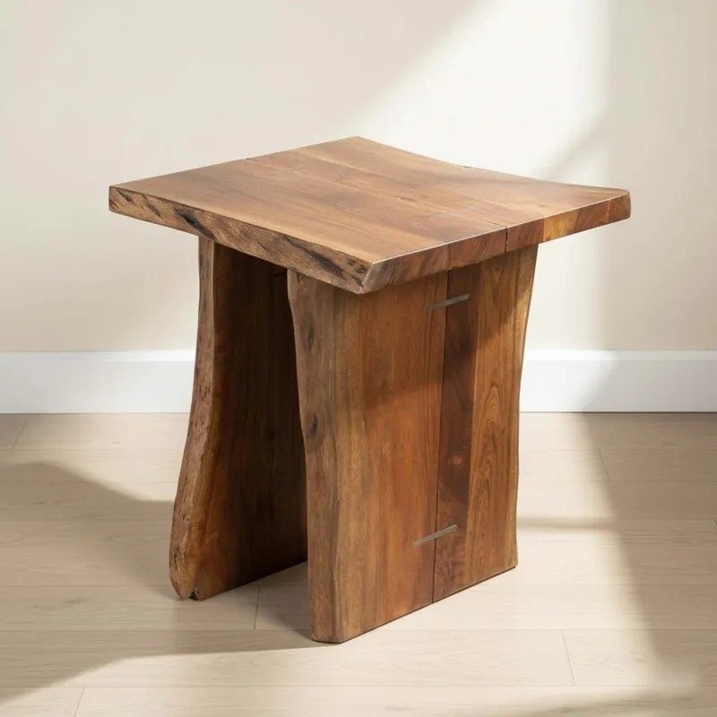 Mesa Auxiliar De Living Madera Natural-beige Neat Natural en Madera natural - Mesas de living, Uruguay | Divino