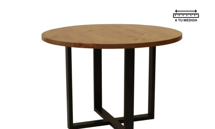 Mesa de Comedor redonda IRON 1mto en Multicolor - Mesas de comedor, Uruguay | Finkel