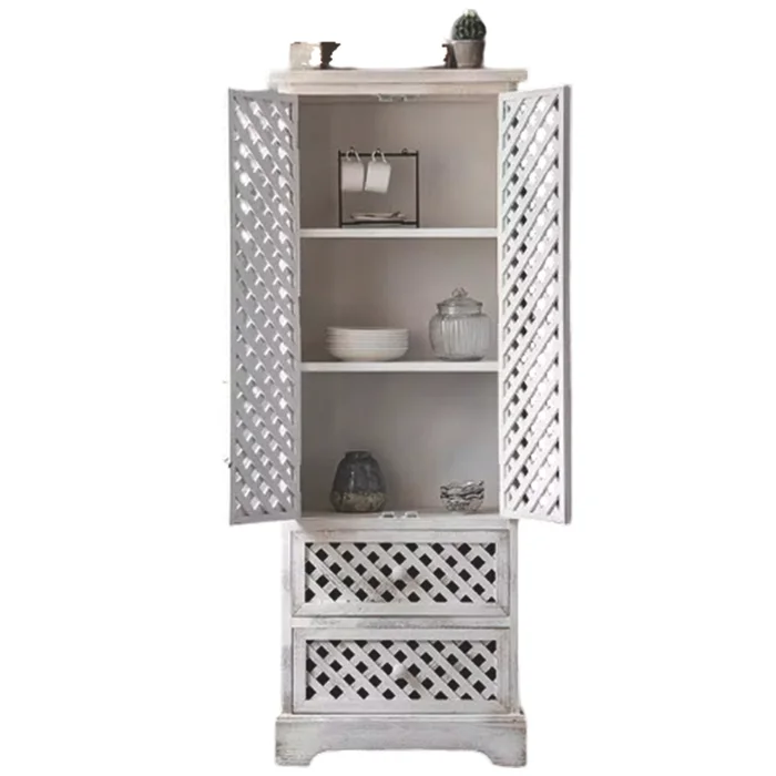 Mueble Vintage Blanco Vertical en Blanco - Aparadores y recibidores, Uruguay | Decotech, vista 2