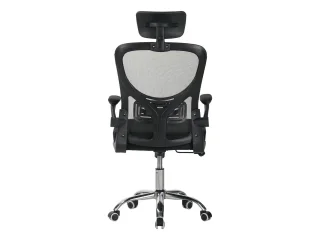 Silla de escritorio con apoya cabeza en Negro - Escritorios y sillas de escritorio, Uruguay | Que Sal Muebleria, vista 3