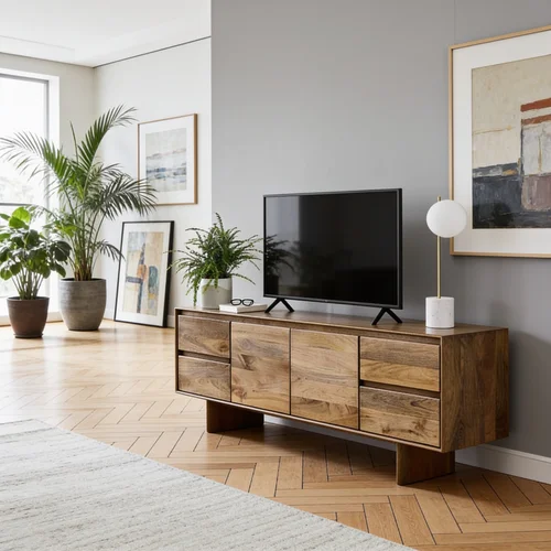 Rack Aguas Dulces en Madera natural - Muebles para TV, Uruguay | Decoquadra, vista 3
