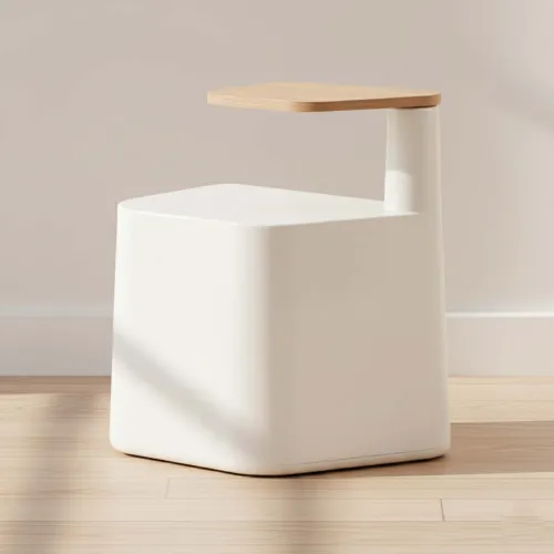 Mesa Ratona Mdf-y-madera Blanco Mali en Blanco - Mesas de living, Uruguay | Divino