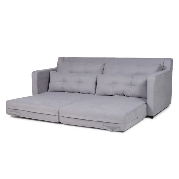Sofá Cama Nizza - Tela Microfibra - 12074 (Ceniza) en Gris - Sillones y sofás, Uruguay | NYR, vista 2
