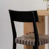 Banqueta en Acacia y Cuero en Negro - Butacas, banquetas y puffs, Uruguay | Entrecasa, vista 7 de 8