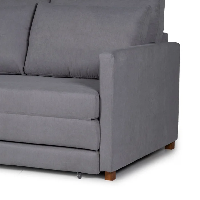 Sofá Cama Niki - Tela Microfibra - 9903 (Soft Gris) en Gris - Sillones y sofás, Uruguay | Nyr, vista 5
