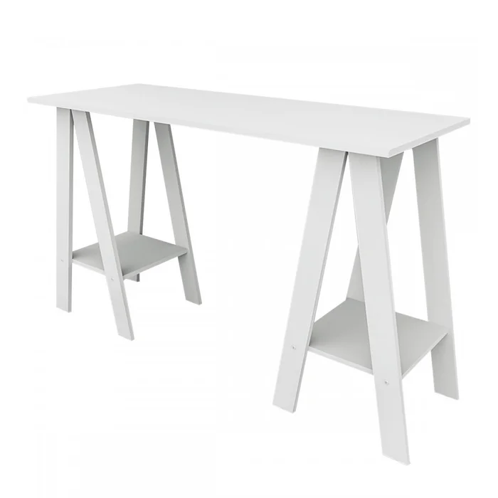 Escritorio con Caballetes - Pop Self Eco en Blanco - Escritorios y sillas de escritorio, Uruguay | Delta Center, vista 3