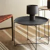 MESA BANDEJA REDONDA D60/H42CM MADERA NEGRA en Negro - Mesas de arrimo, Uruguay | Koz, vista 2 de 3