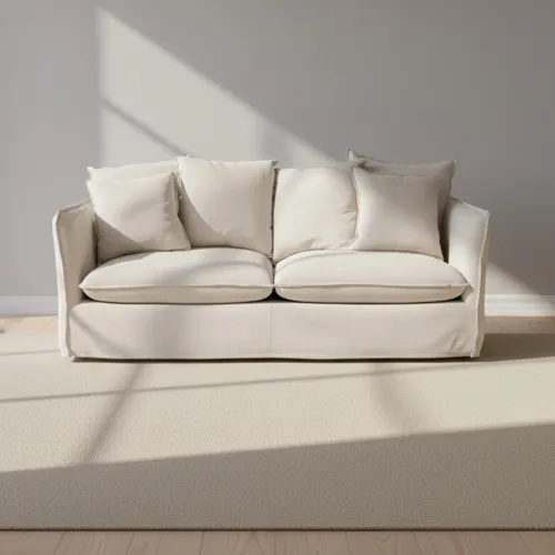 Sofá 3 Cuerpos Tela-premium Natural-beige Bahama Natural en Beige - Sillones y sofás, Uruguay | Divino