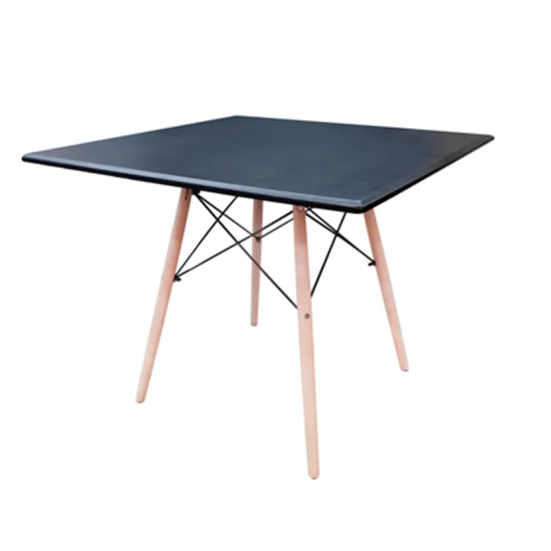 MESA EAMES CUADRADA (90X90) - COLOR NEGRO en Negro - Mesas de comedor, Uruguay | Champagne Home