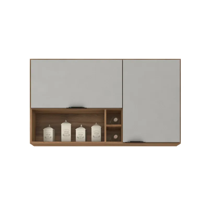 Mueble Aereo Alto De Cocina 2 Puertas Y Estantes en Multicolor - Muebles, Uruguay | Soy Hogar