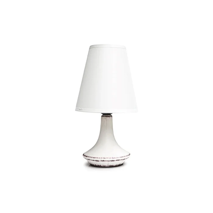 LAMPARA DE MESA BASE PORCELANA 16X16X30CM BLANCO en Blanco - Lámparas de mesa, Uruguay | Koz