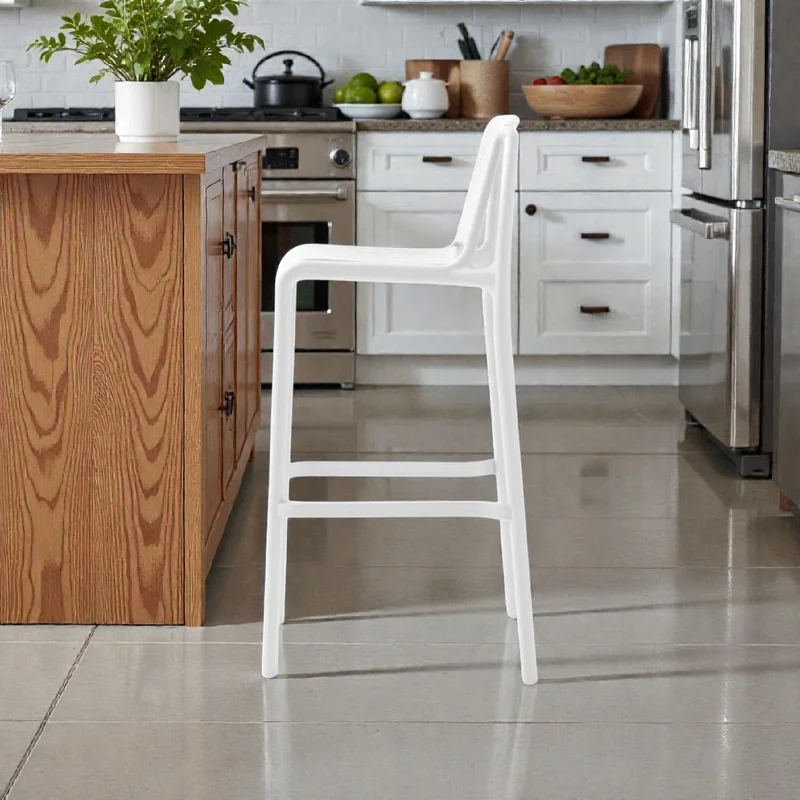 Banqueta La Roche Blanco en Blanco - Butacas, banquetas y puffs, Uruguay | Decotech, vista 3