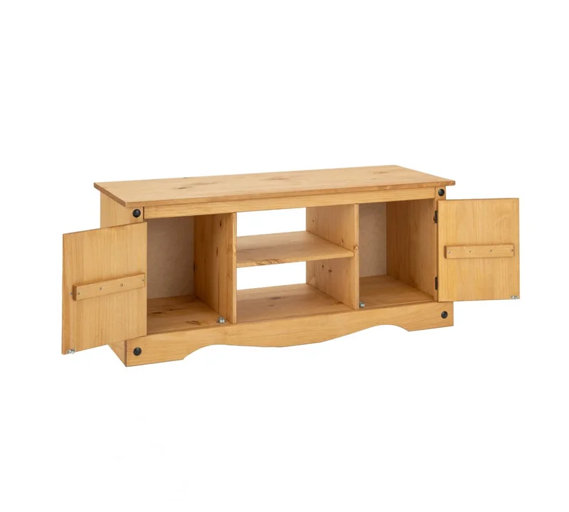 Rack 2 Puertas Línea Mexicana - Natural en Madera natural - Muebles para TV, Uruguay | Rústico Hogar, vista 4