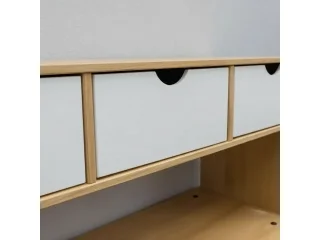 Aparador 3C Mel/gris Linea Nordica en Madera Maciza en Madera natural - Aparadores y recibidores, Uruguay | Quesal, vista 2