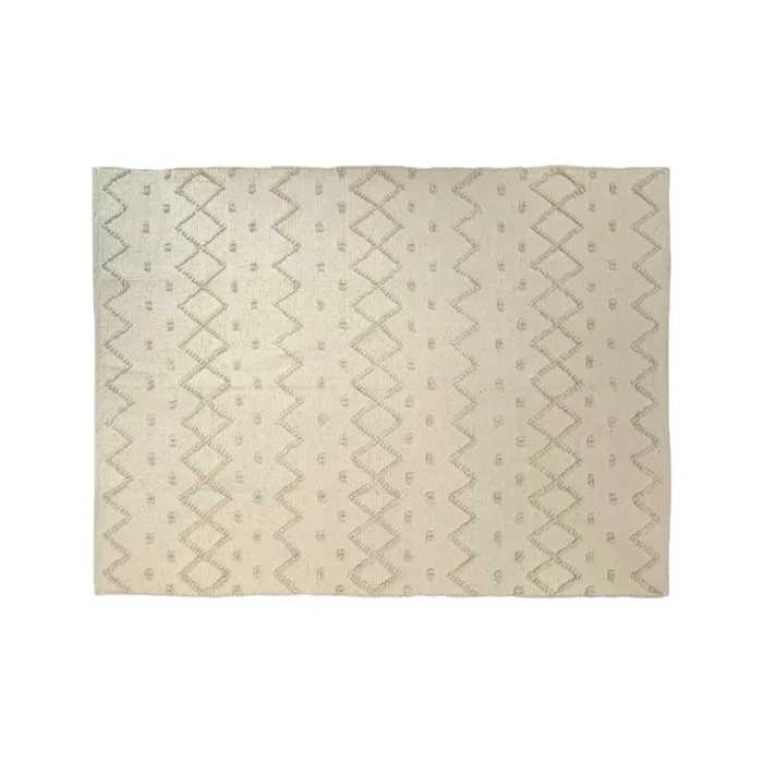 ALFOMBRA NATURAL 122X178CM PUNTOS ZIGZAG en Beige - Alfombras, Uruguay | Koz