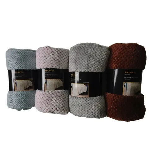 MANTA FLEECE WAFFLE 150x200CM SURTIDO - Textiles, Uruguay | Decohogar