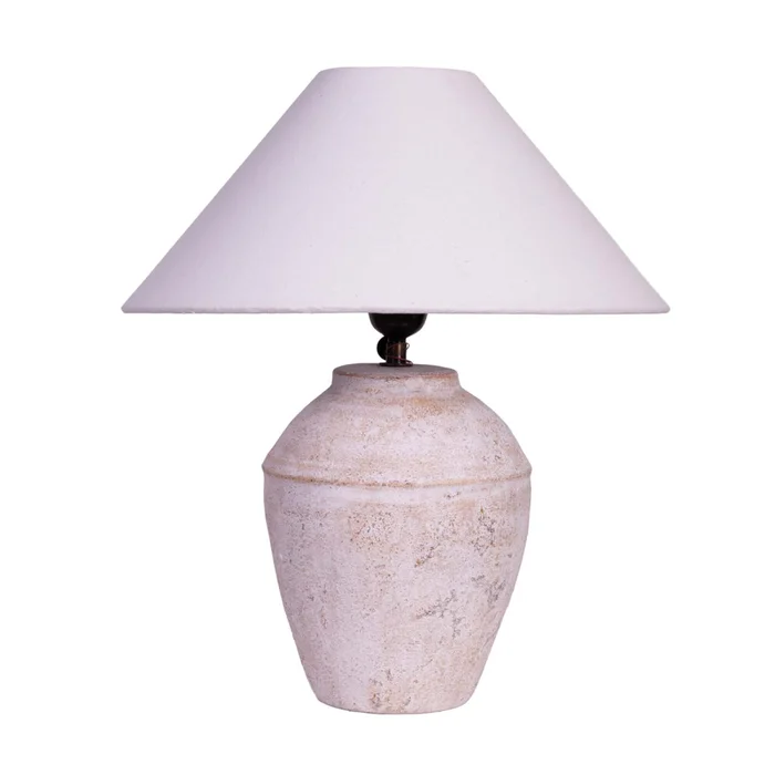 Lámpara De Mesa Vase I Small Ceramica Natural-beige Beige en Beige - Lámparas de mesa, Uruguay | Divino