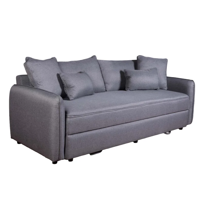 Sofá Cama Tela Gris Arizona Grafito en Gris - Sillones y sofás, Uruguay | Divino, vista 3