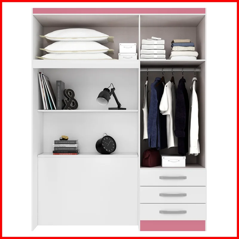 Placard con cama de 1 plaza – Lisboa RG 023 en Blanco - Dormitorio, Uruguay | Punto Unión, vista 3