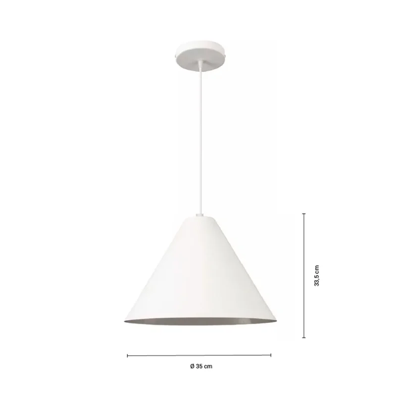 Luminaria Colgante Bucarest Big Blanca ø 35 cm en Blanco - Lámparas colgantes, Uruguay | Serlux, vista 4