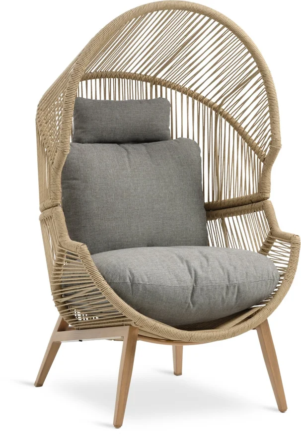 Sillón de exterior HALVREBENE natural en Madera natural - Muebles para el exterior, Uruguay | JYSK, vista 2