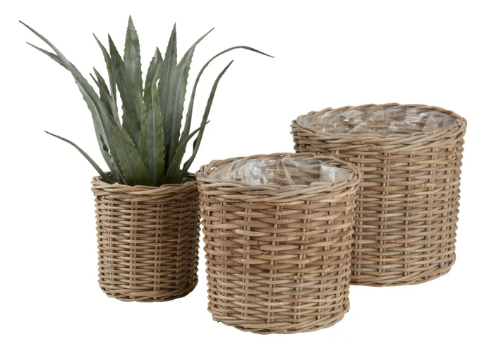 Maceta SANSEBIE Ø40/33/25 kubu nat en Madera natural - Muebles para el exterior, Uruguay | JYSK
