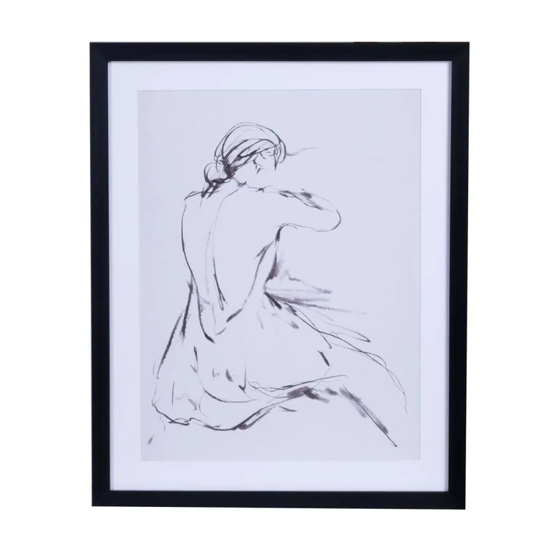 Cuadro 40x50cm Papel Blanco Muse I en Blanco - Decoración de pared, Uruguay | Divino
