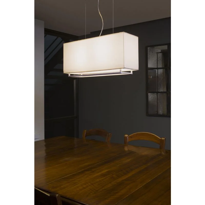 Colgante rectangular blanca con armazón en Blanco - Lámparas colgantes, Uruguay | La Perla, vista 7