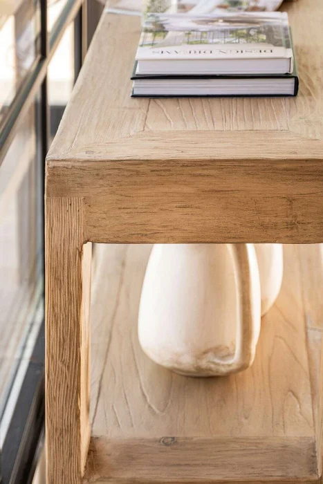 BIBLIOTECA / CONSOLA CON ESTANTE TAURET en Madera natural - Bibliotecas, Uruguay | La Iberica, vista 8