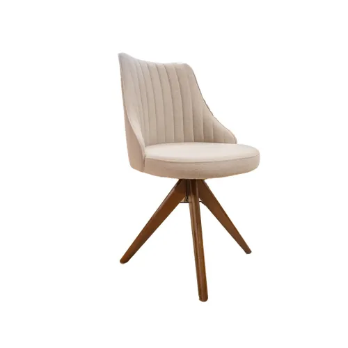 SILLA MALU GIRATORIA PATAS DE MADERA / COLOR GRIS CLARO 2105 en Beige - Escritorios y sillas de escritorio, Uruguay | Rosas Hermanos