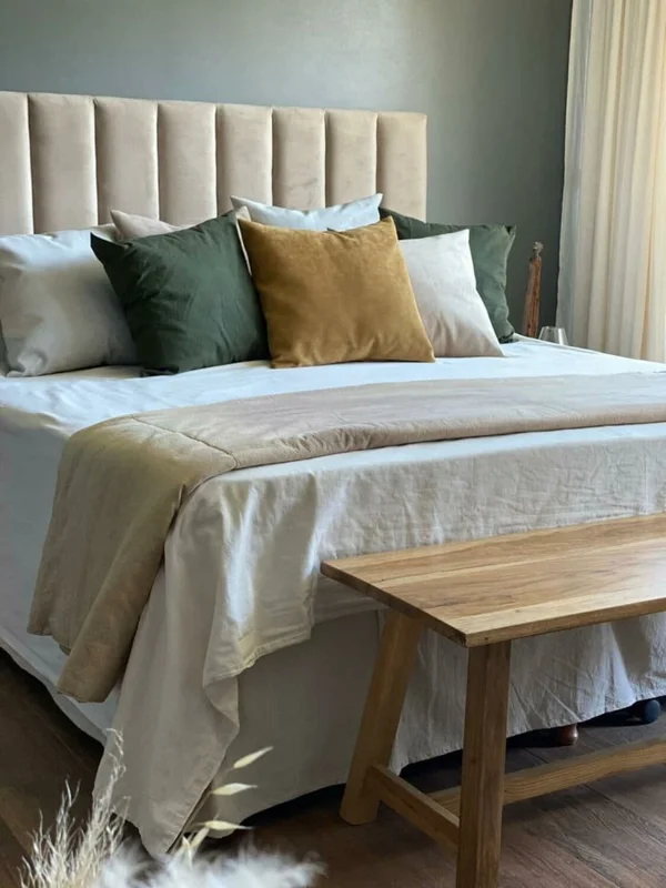Respaldo Paneles Horizontales o Verticales en Gris - Respaldos de cama, Uruguay | Finkel, vista 3