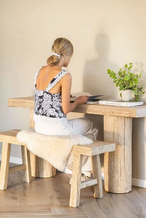 MESA DE ARRIMO /CONSOLA SILVESTRE - 1.50 MTS en Madera natural - Bibliotecas, Uruguay | La Iberica, vista 28