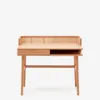 Escritorio Araxi de chapa, madera maciza de fresno y ratán 105 x 62 cm en Madera natural - Escritorios y sillas de escritorio, Uruguay | Kavehome, vista 5 de 6