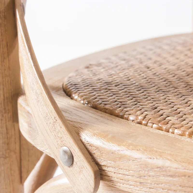 Silla Vienesa Cruzada Madera de Olmo/Fibra Natural en Madera natural - Sillas, Uruguay | Berna Home, vista 4