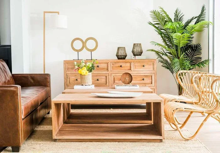 MESA CUBO - 1.20 X 0.65 en Madera natural - Mesas de living, Uruguay | La Iberica, vista 14