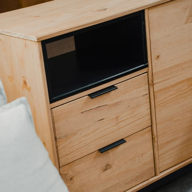 Aparador Bargueño Rack Living Comedor Madera Maciza - Línea Denver en Madera natural - Muebles para TV, Uruguay | Ecowood, vista 6