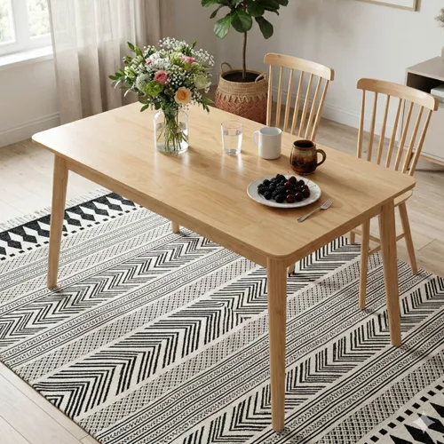 Mesa de comedor - Madera maciza 140 cm Oslo en Madera natural - Mesas de comedor, Uruguay | Rústico Hogar
