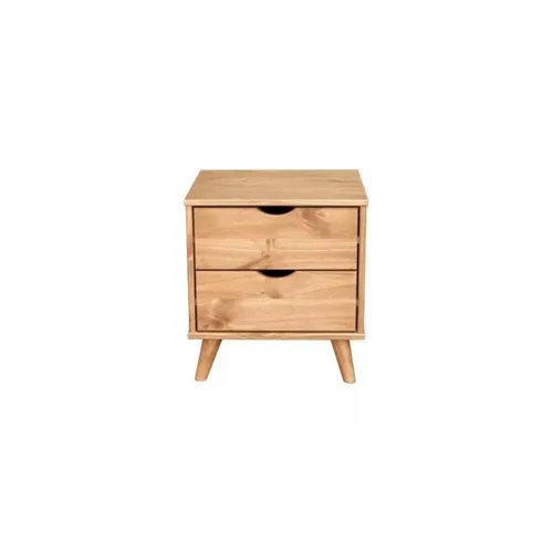 Mesa De Luz Madera Maciza Nordica 2 Cajones - Linea Dublin en Madera natural - Mesas de luz, Uruguay | Rústico Hogar