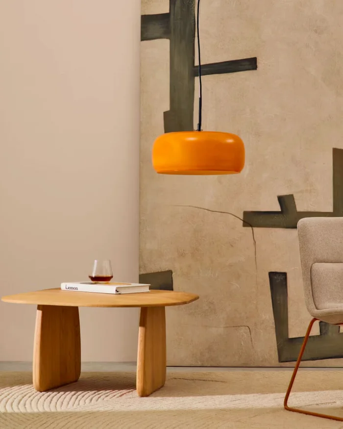 Lámpara de techo Reig de cristal - naranja Ø 38 cm en Naranja - Lámparas colgantes, Uruguay | Kavehome, vista 2