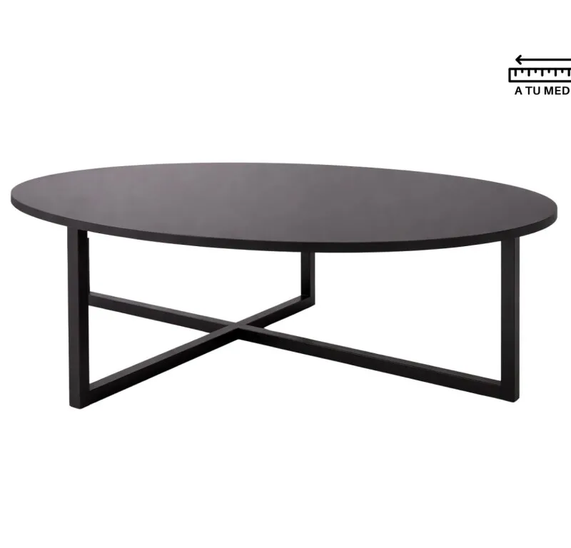 Mesa Oval AMBAY en Negro - Mesas de living, Uruguay | Finkel