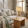 Portátil nórdica tela natural estilo trípode E27 70CM en Beige - Lámparas de mesa, Uruguay | Iluminica, vista 6 de 6