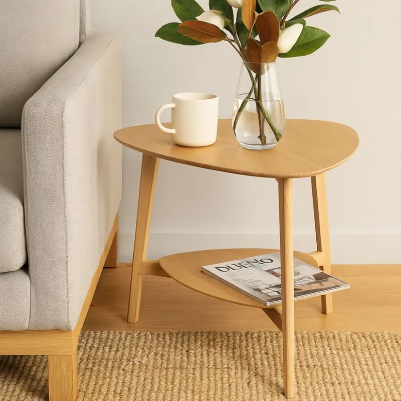 Mesa ratona Bamboo en Beige - Mesas de living, Uruguay | La Cueva Muebles