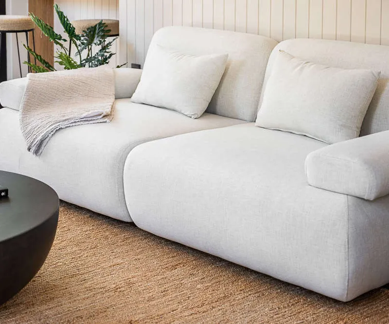 SILLON FOA - LINO ANTIMANCHAS - 2.20 MTS en Off-white - Sillones y sofás, Uruguay | La Iberica
