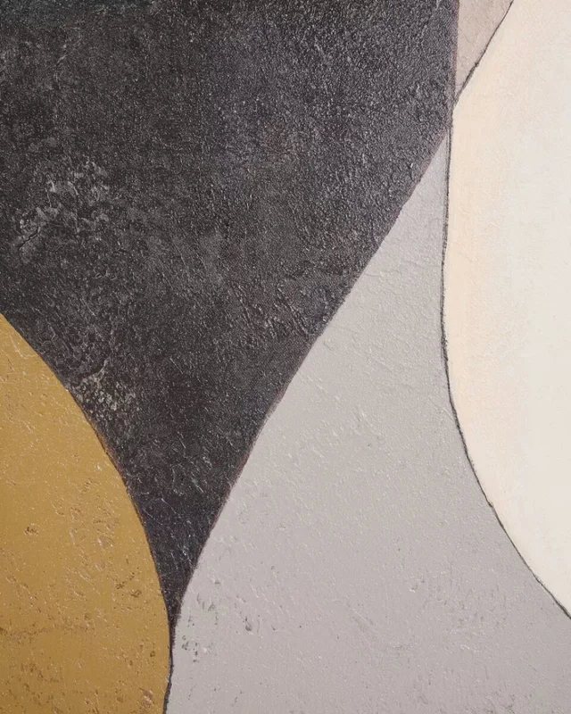 Lienzo abstracto Marvilo gris y mostaza 120 x 200 cm en Multicolor - Decoración de pared, Uruguay | Kavehome, vista 3