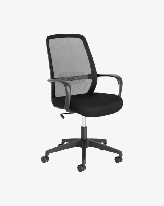 Silla de escritorio Melva - negro en Negro - Sillas de escritorio, Uruguay | Kavehome