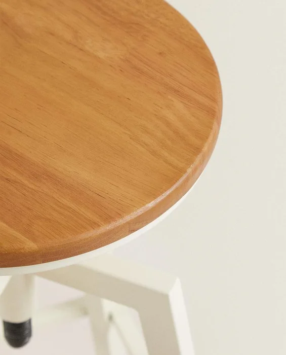 TABURETE ALTO GIRATORIO MADERA Y METAL - Sillas, Uruguay | Zara Home, vista 4